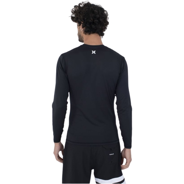 Hurley Mens Quickdry Long Sleeve Rash Vest MAT0001020 - Black